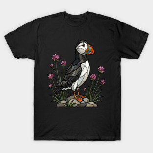 Northern Puffin on Coastal Rocks T-Shirt