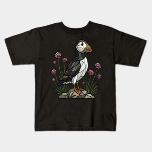 Northern Puffin on Coastal Rocks Kids T-Shirt