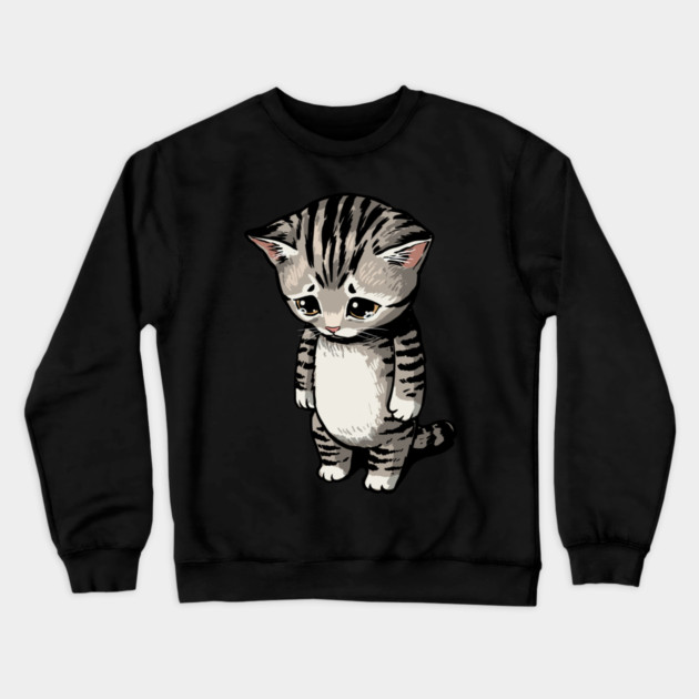 Sad Cat Meme Crewneck Sweatshirt by GoshWow®