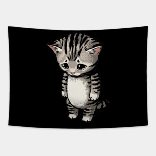 Sad Cat Meme Tapestry