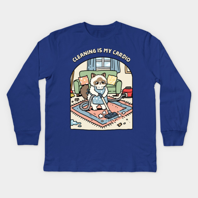 Cleaning Is My Cardio Kids Long Sleeve T-Shirt by GoshWow®