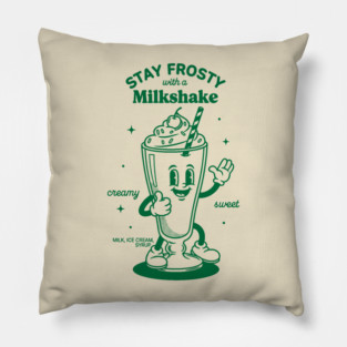 MILKSHAKE RETRO MASCOT Pillow