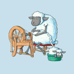 Ewe at the Spinning Wheel T-Shirt