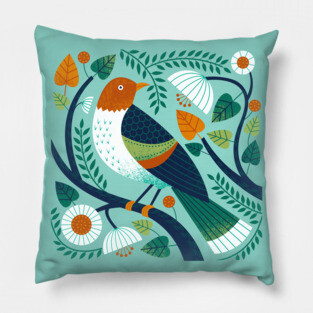 Birdie on a Branch Pillow