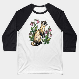 Black-footed Ferret Nature Design Baseball T-Shirt
