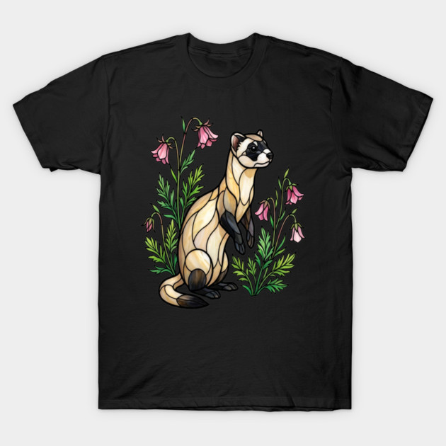 Black-footed Ferret Nature Design T-Shirt by BirdsnStuff