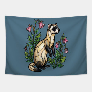 Black-footed Ferret Nature Design Tapestry