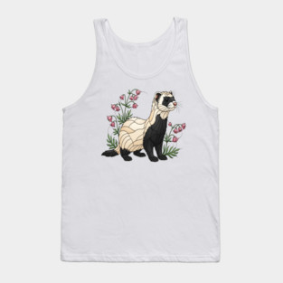Black-footed Ferret Blossom Art Tank Top
