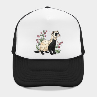 Black-footed Ferret Blossom Art Hat