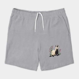 Black-footed Ferret Blossom Art Shorts