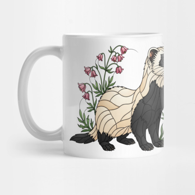 Black-footed Ferret Blossom Art by BirdsnStuff