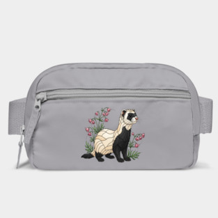 Black-footed Ferret Blossom Art Bag