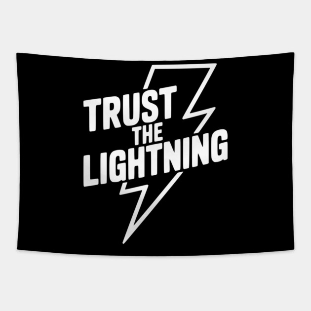 Trust the Lightning Tapestry by Frank Ring