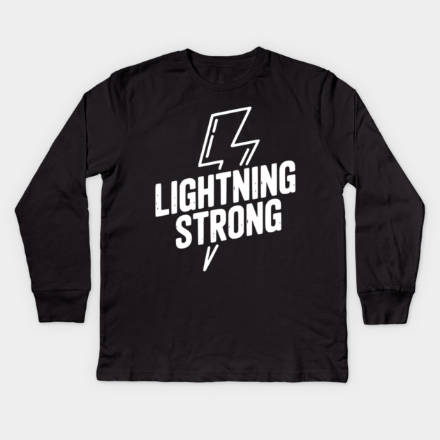Lightning Strong Kids Long Sleeve T-Shirt by Frank Ring