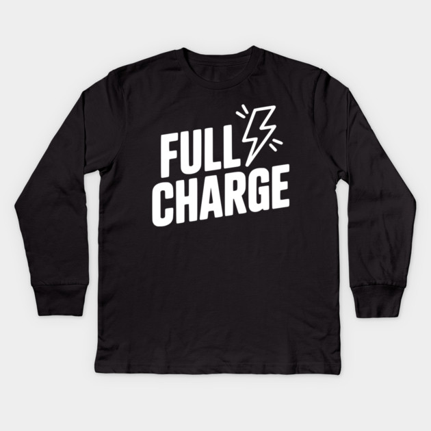 Full Charge Kids Long Sleeve T-Shirt by Frank Ring