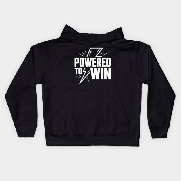 Powered to Win Kids Hoodie by Frank Ring