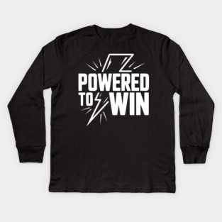 Powered to Win Kids Long Sleeve T-Shirt