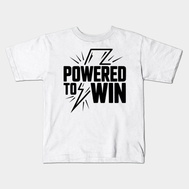 Powered to Win Kids T-Shirt by Frank Ring