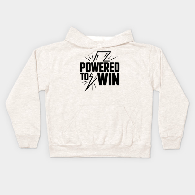 Powered to Win Kids Hoodie by Frank Ring
