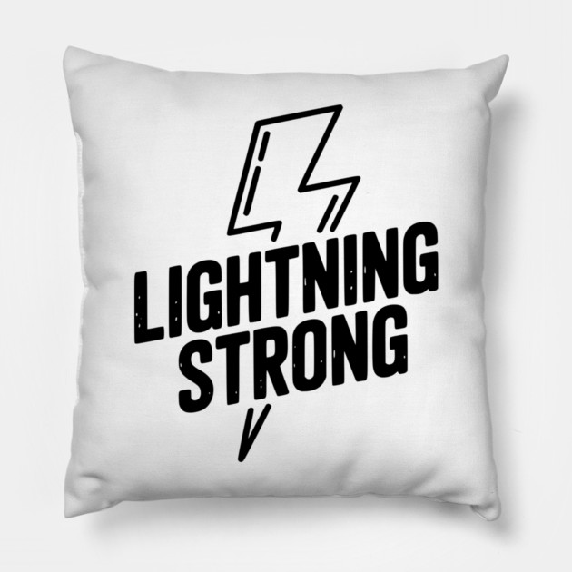 Lightning Strong Pillow by Frank Ring