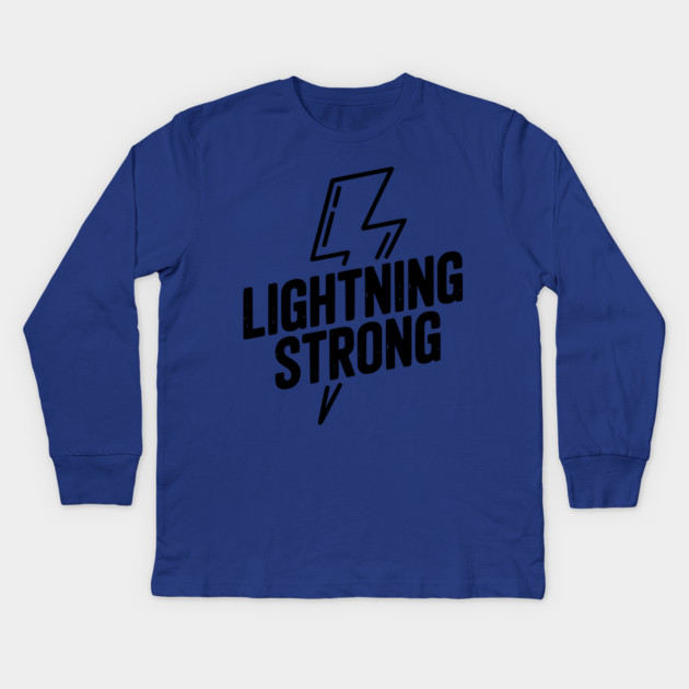 Lightning Strong Kids Long Sleeve T-Shirt by Frank Ring