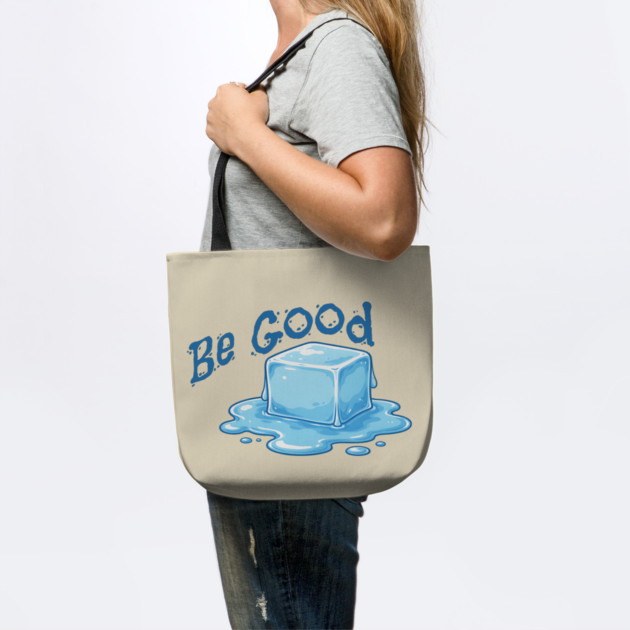 Be Good Minimal Ice Cube Illustration with Positive Message by Yesteeyear