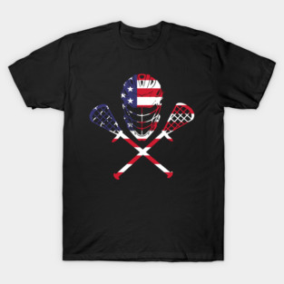 Lacrosse American Flag Lax Mom Lacrosse Mom Game Day Senior Night Sports Mom Mothers Day Gift T-Shirt
