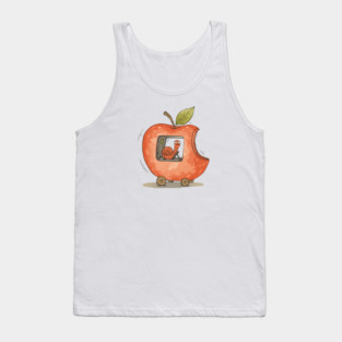 Vintage Style Lowly Worm in his apple car Tank Top