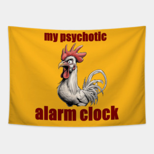 Psychotic Alarm Clock Tapestry