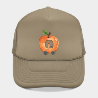 Vintage Style Lowly Worm in his apple car Hat