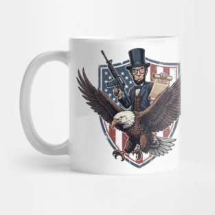 Abraham Lincoln Patriotic Eagle Declaration Of Independence T-Shirt Mug