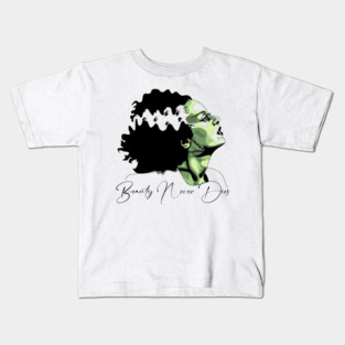 Bride of Frankenstein Beauty Never Dies Graphic Kids T-Shirt