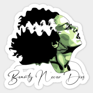 Bride of Frankenstein Beauty Never Dies Graphic Sticker