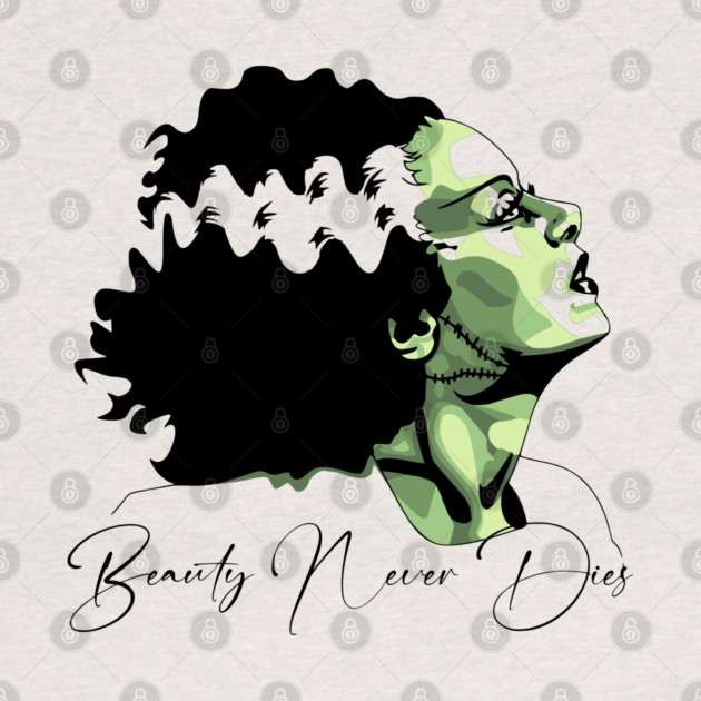 Bride of Frankenstein Beauty Never Dies Graphic by Luxinda