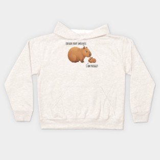 Capybara Conversation Explain Your Smolness, I Am Nugget Kids Hoodie