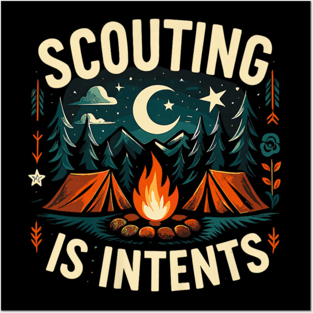 Camping Scouting is Intents Scout Camper Wall Art by yangho