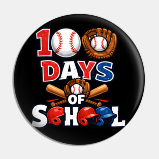 100 Days of School Baseball Theme Pin