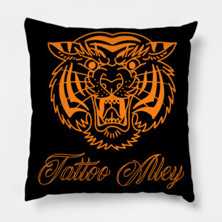 Tattoo Alley tiger Pillow