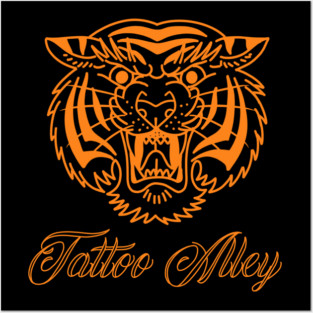 Tattoo Alley tiger Posters and Art