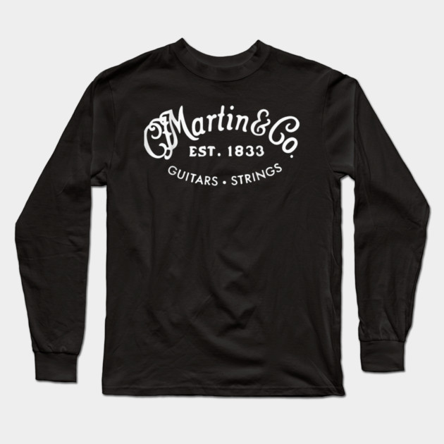 Martins Guitars Logo Long Sleeve T-Shirt by Ink Lines
