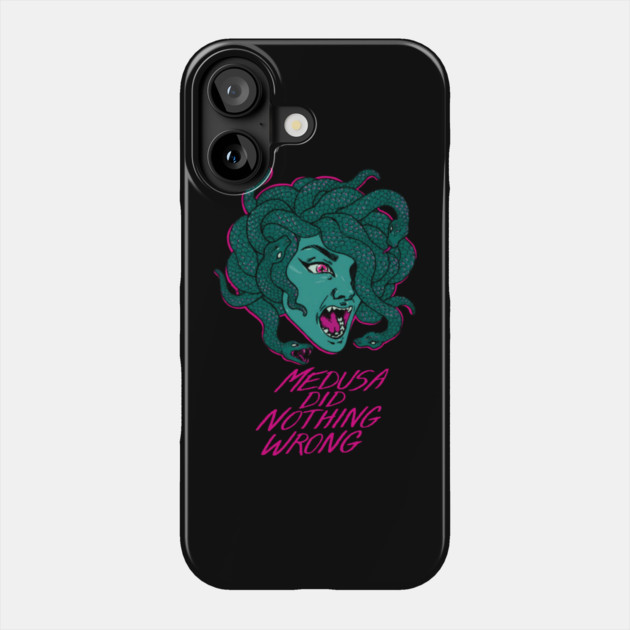 Medusa Did Nothing Wrong Phone Case by Ink Lines