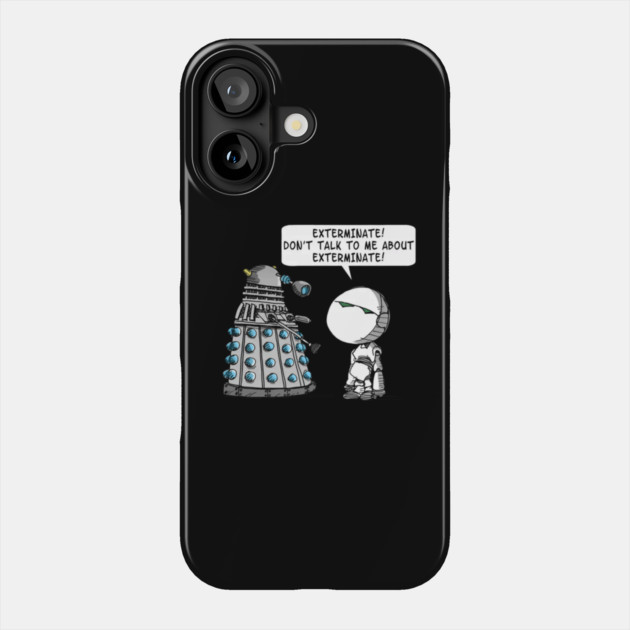 Marvins Meets Who Phone Case by Ink Lines