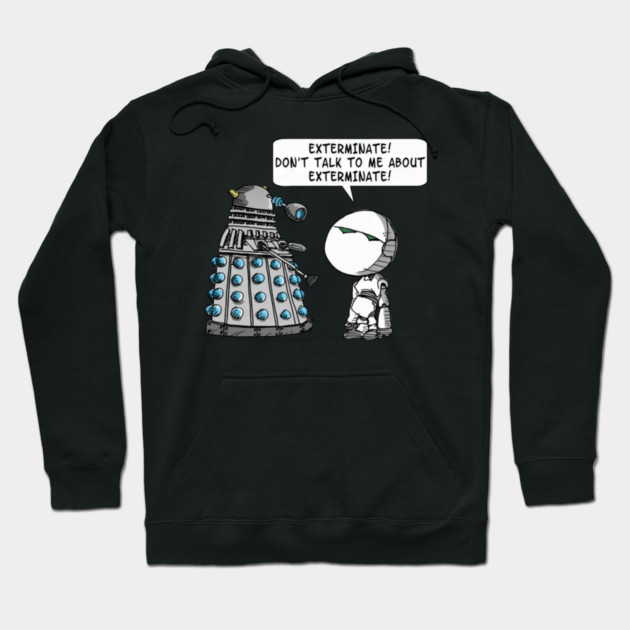 Marvins Meets Who Hoodie by Ink Lines