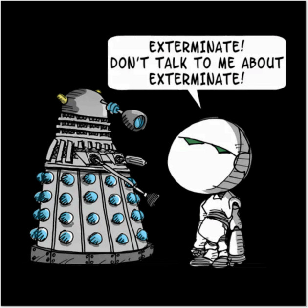 Marvins Meets Who Wall Art by Ink Lines