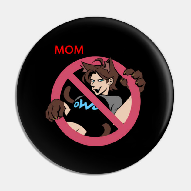Mom-Against-Cat-Boys Pin by Ink Lines