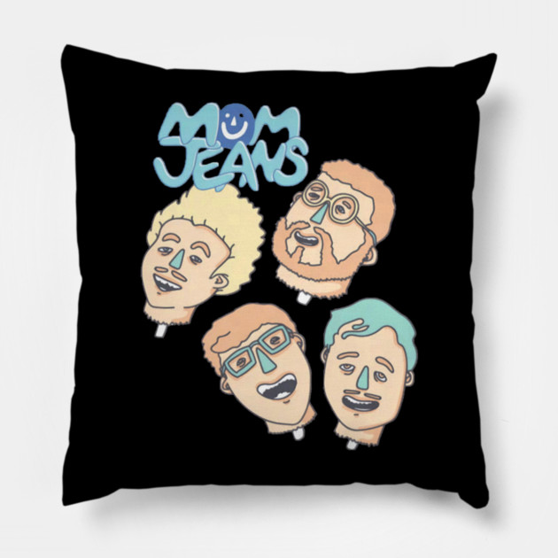 Mom Jeans Band Pillow by Ink Lines