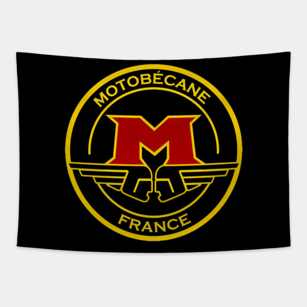 Motobecanes France Logo Tapestry by Ink Lines