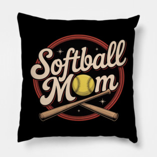 Softball Mom Sport Spirit Pillow