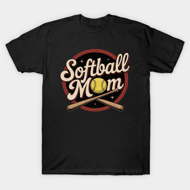 Softball Mom Sport Spirit T-Shirt by Ink Lines