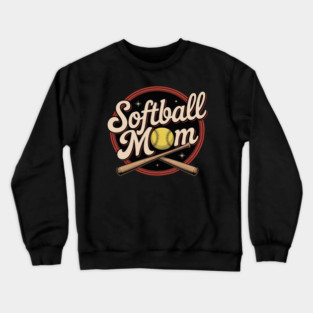 Softball Mom Sport Spirit Crewneck Sweatshirt